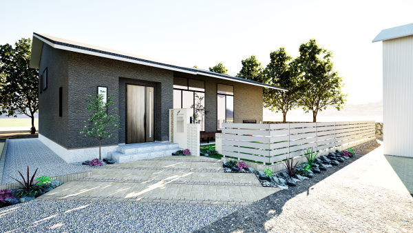 ナチュラルモダンスタイルのお庭：富士宮市のエクステリア