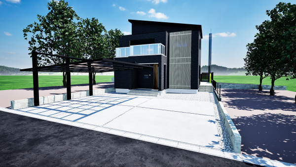 機能性を重視したシンプルモダンのエクステリア